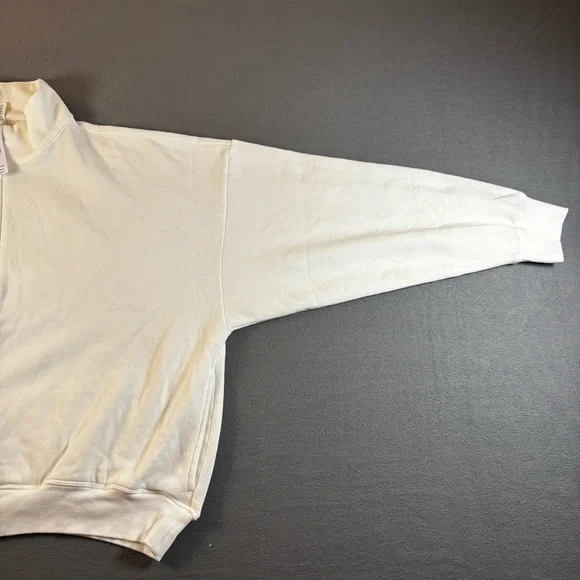 Victoria's Secret Pink Sports Club Full Zip Sweatshirt White XL - Picture 6 of 9